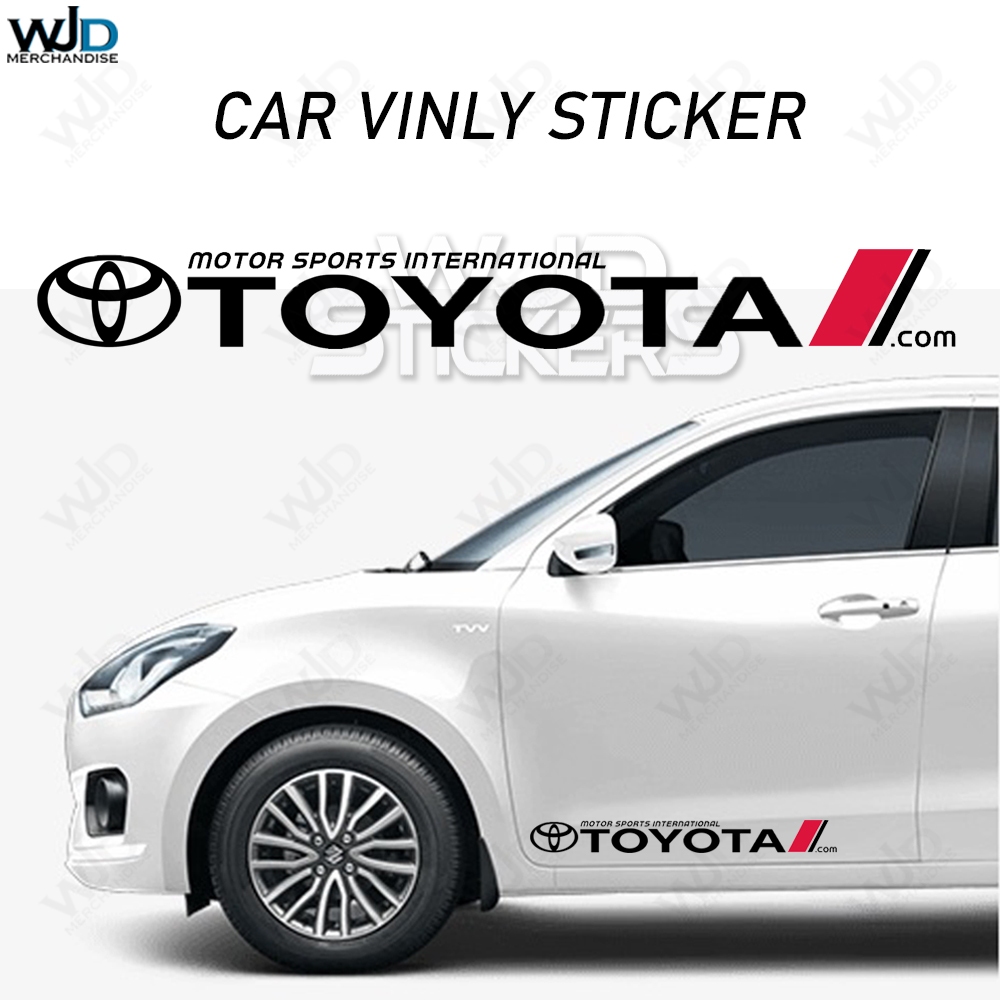 Car Sticker Toyota Racing Development Sticker Decals (2PCS) | Shopee ...