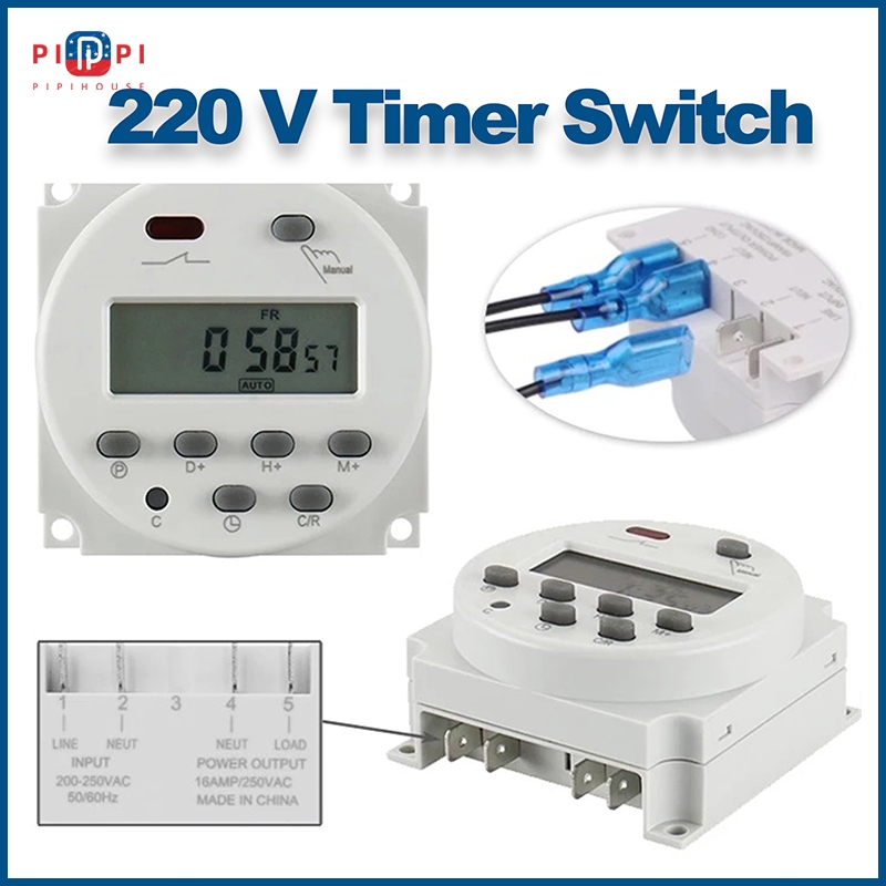 220VDigital Programmable Timer Switch Relay Control time controller ...
