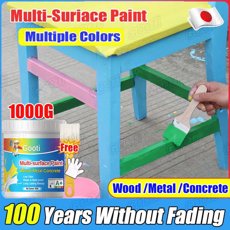 1KG With Brush Multi-surface Paint Anti Rust Paint for Wood Metal Wall ...