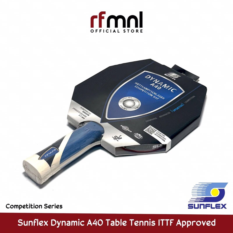 Sunflex Dynamic A40 ITTF Approved Ergo Grip Anatomic Handle Table ...