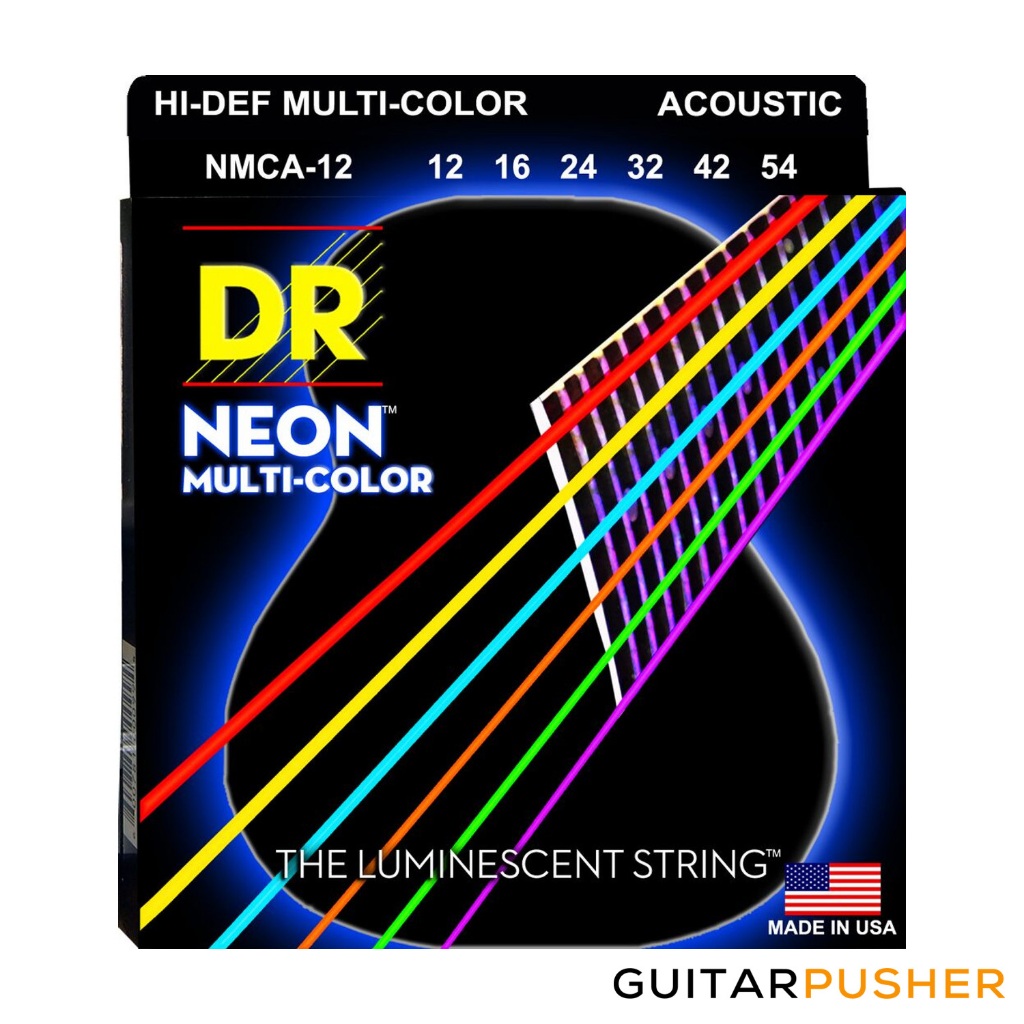 DR NMCA-12 Hi-Def NEON Multi-Color K3 Coated Custom Medium Acoustic ...