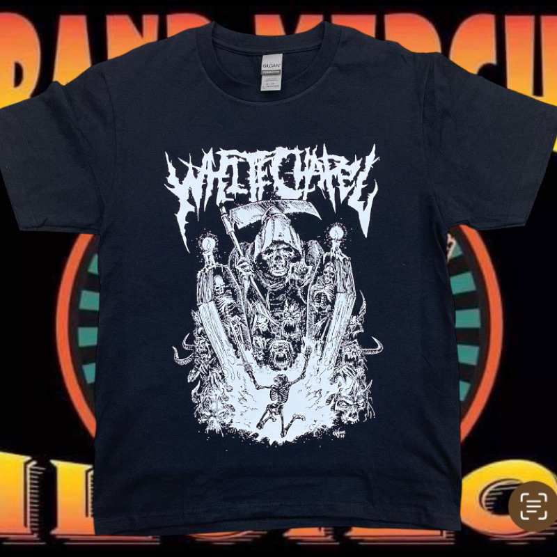 T-shirt Whitechapel Deathcore Band - 100% Coton, Unisexe, Tailles S à 3XL, Multicolor