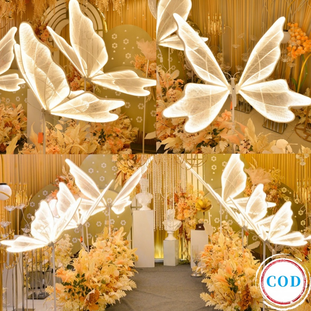 [3 pieces]Wedding props road lighting lighting butterfly decorative ...