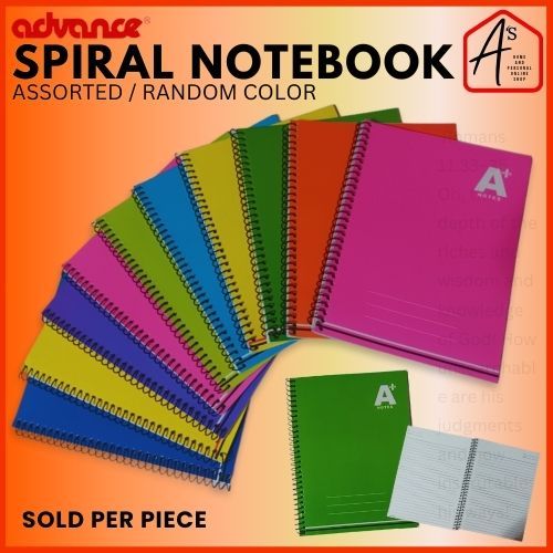 A's SPIRAL NOTEBOOK - Elementary, High-School, Office Spring Notebook ...