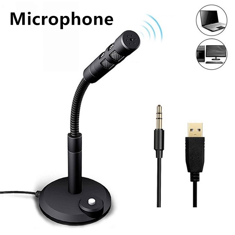 GD USB Desktop Microphone with Cover Plug Play PC Laptop Computer Mic ...