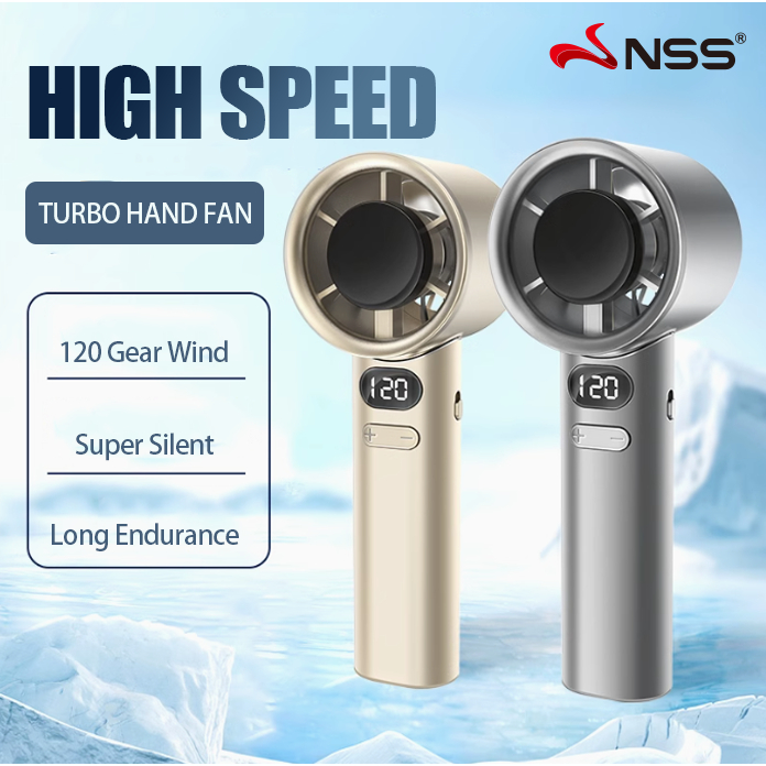 NSS High Speed Handheld Fan Turbine Rechargeable Poratble USB Fan Air ...