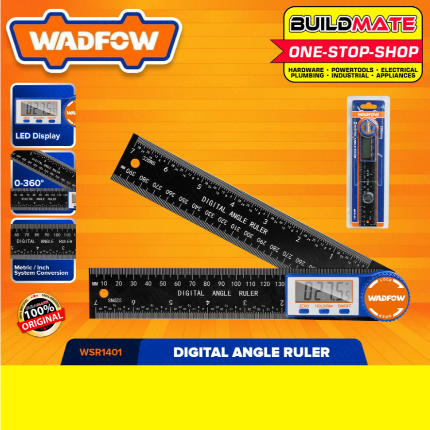 WADFOW Digital Angle Ruler 200mm Finder Protractor 2 in 1 Angle Finder ...