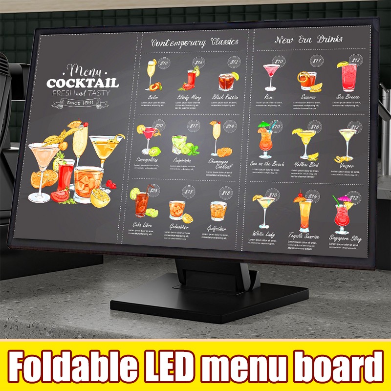 Counter order light box Foldable, brightness adjustable menu board with ...