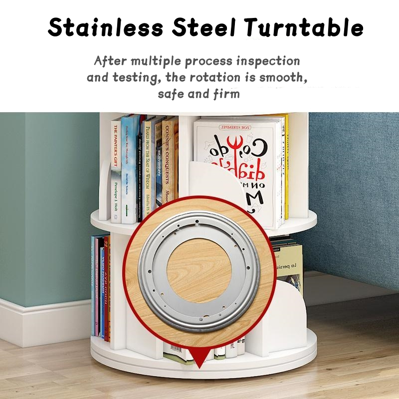 3/6layer Rotating Book Shelf Childrens Picture Book Stand Rotating ...