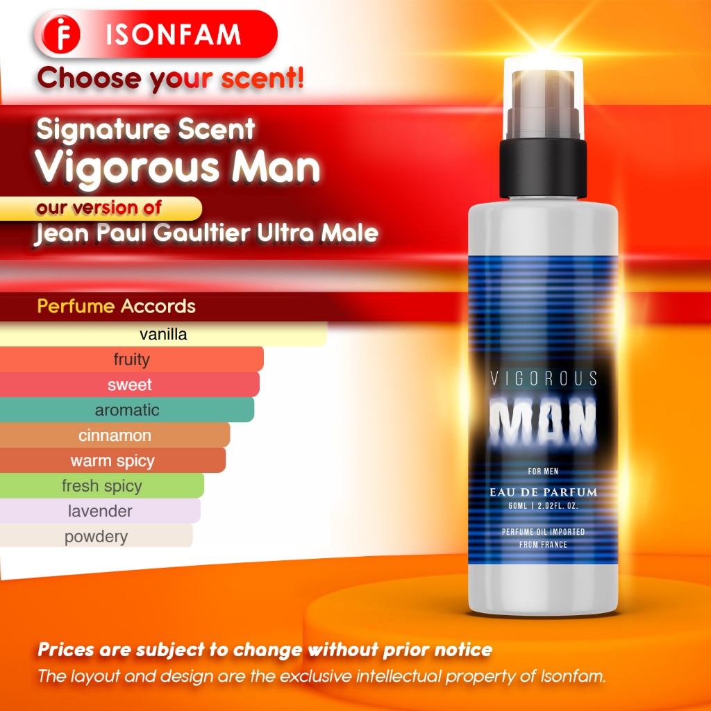 Vigorous Man by ISONFAM our own version of Perfume Scent Oilbase 85ml ...
