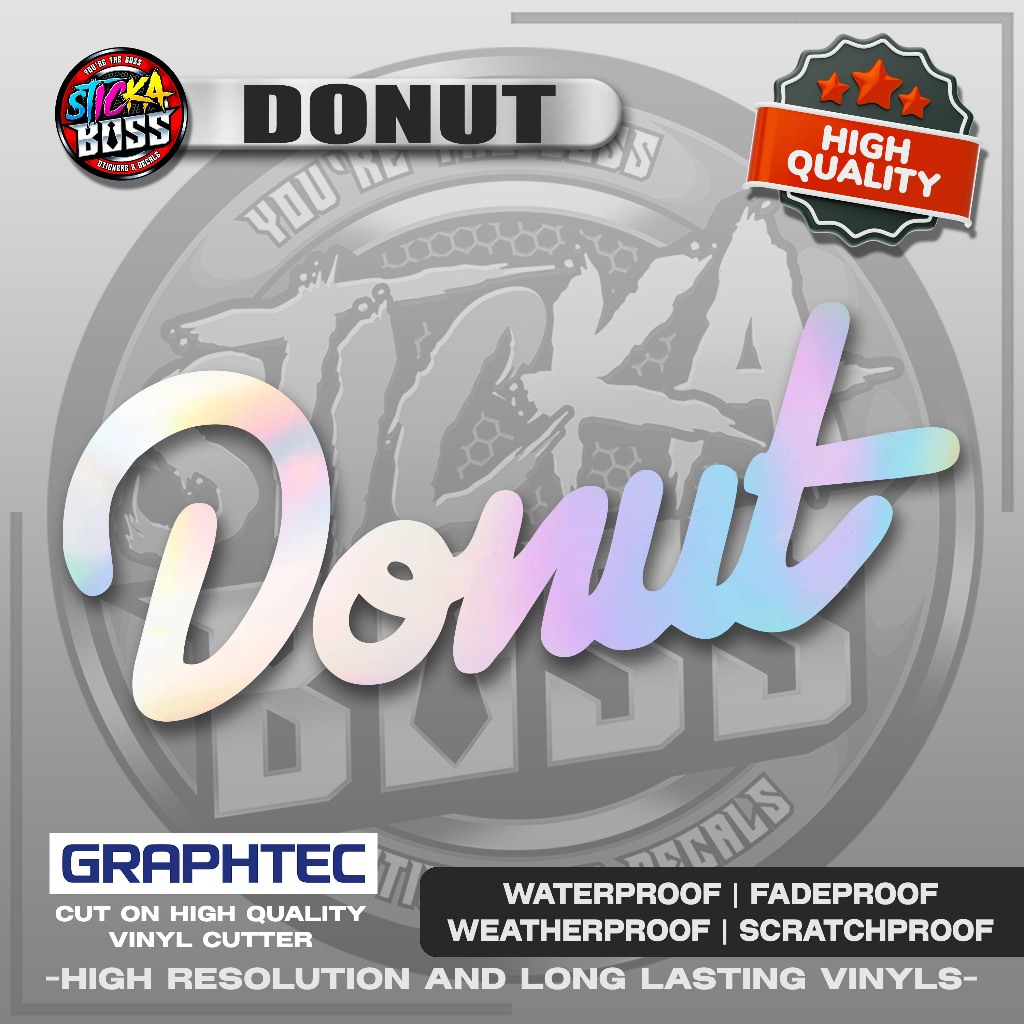 DONUT | VINYL WATERPROOF CUT-OUT STICKER DECALS【Stickaboss】 | Shopee ...