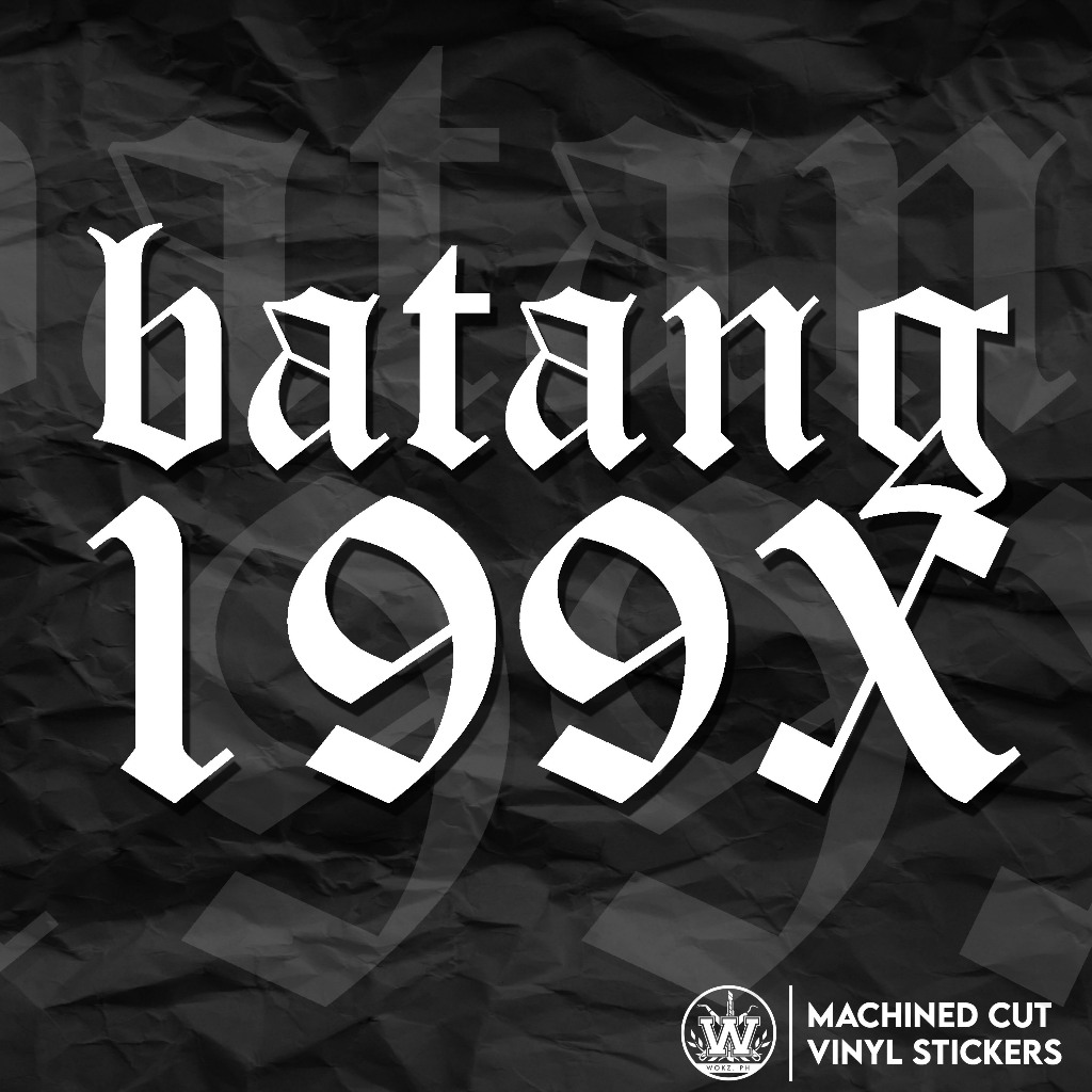 CAR MOTORCYCLE STICKER - BATANG 199X 90'S | Shopee Philippines