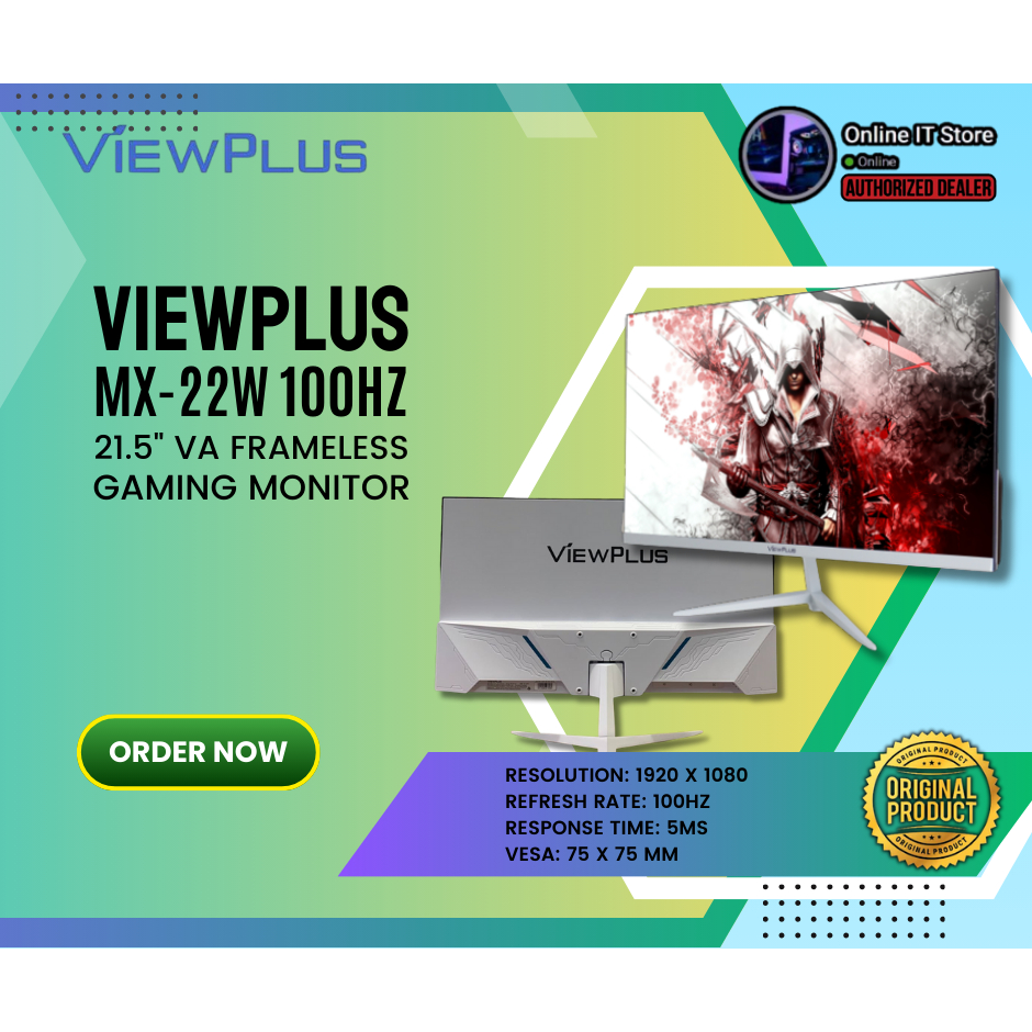 Viewplus MX-22W 100Hz VA Frameless White Gaming Monitor | Shopee ...