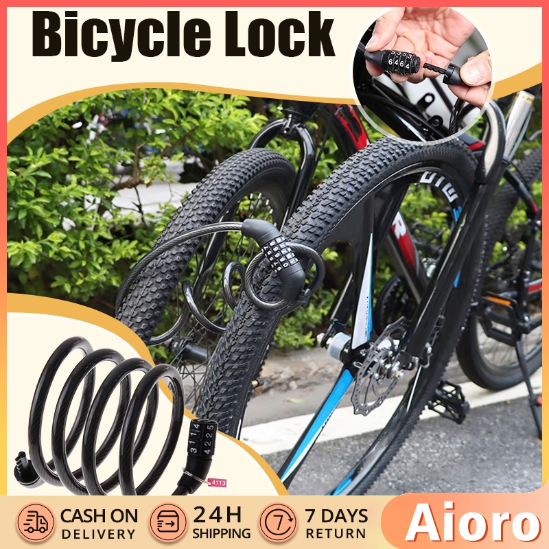 4 Digits Bike Lock, Heavy Duty Anti Theft Bike Locks, Combination Lock ...