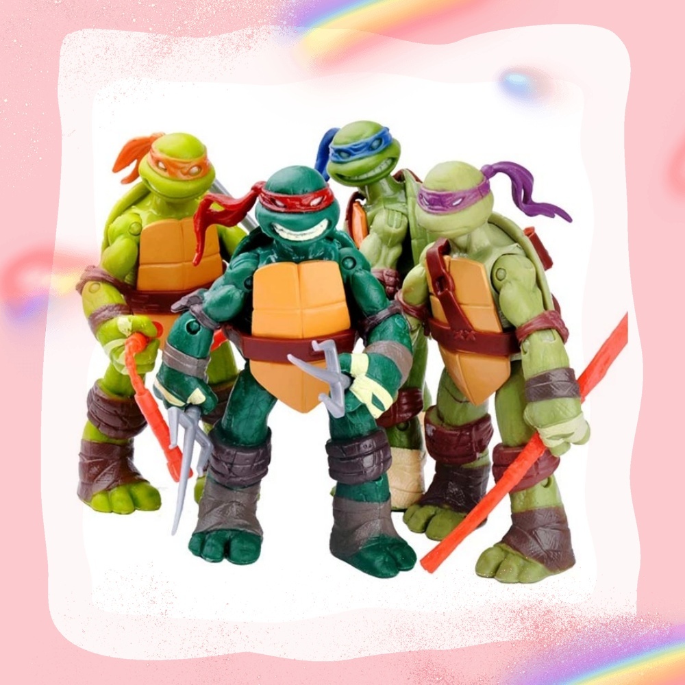COD 4Pcs/Set Ninja Turtles Figure Doll Set Decoration Teenage Mutant ...
