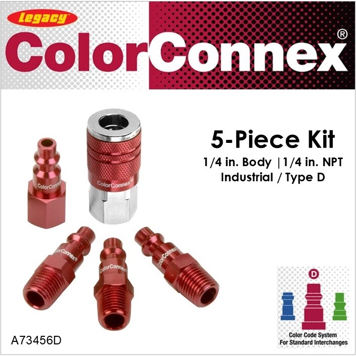 Legacy 1/4-inch NPT ColorConnex 5-piece Coupler & Plug Kit - A73456D ...