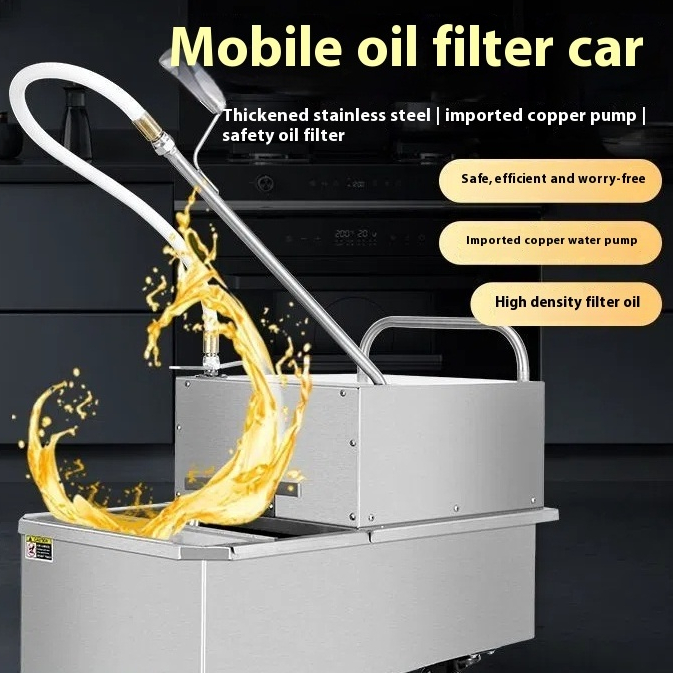 Portable Oil Filter Machine for Cooking Oil 48L Food Grade Stainless ...