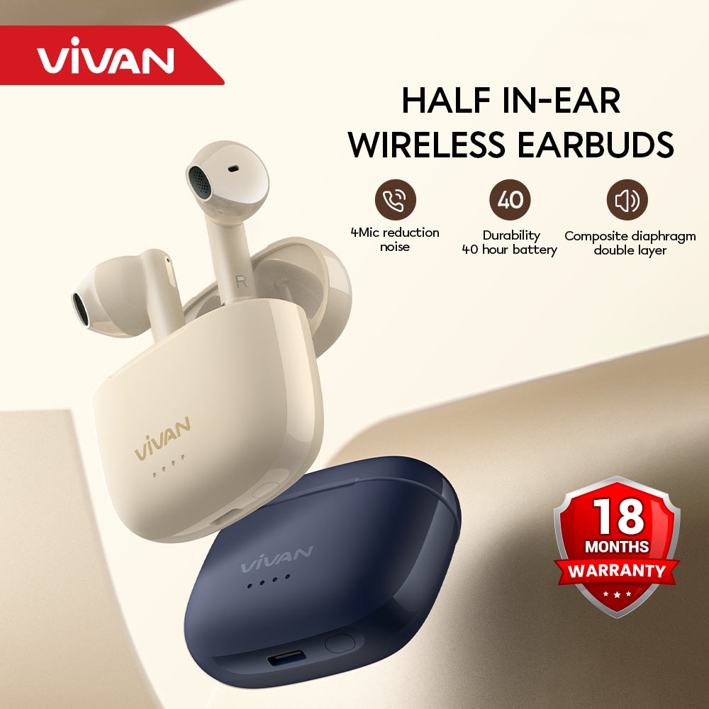 Vivan Infinity GT2 TWS Wireless Earbuds Bluetooth 40 Hours