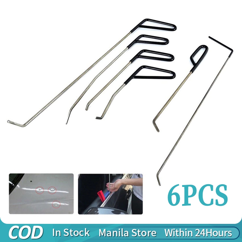 6pcs Paintless Dent Repair Rods Set Auto Body Dent Removal Tool ...