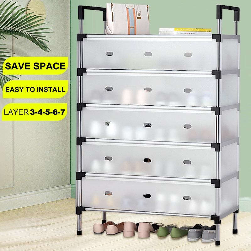 Shoes rack multi-layer simple dustproof storage rack shoe rack ...