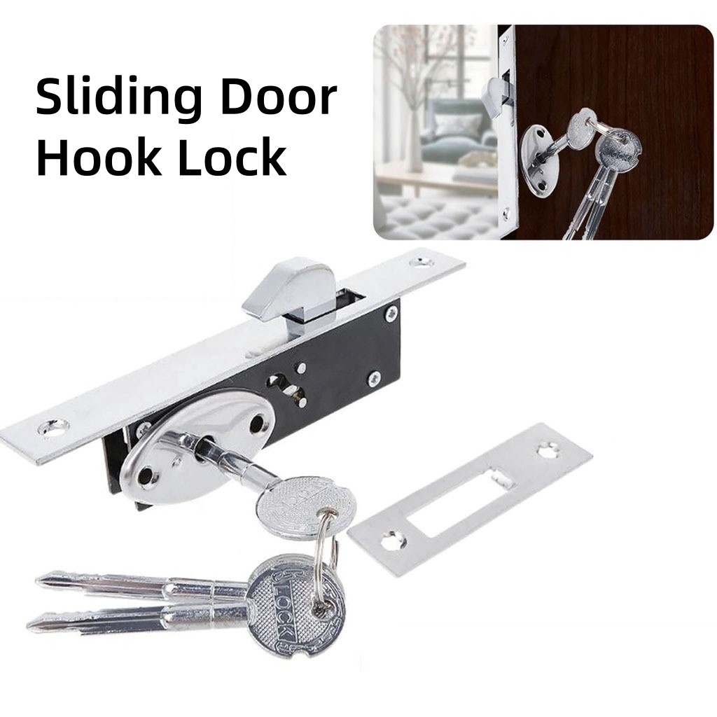 Sliding Door Hook Lock Aluminum Alloy Window Locks Gate Floor Lock With ...