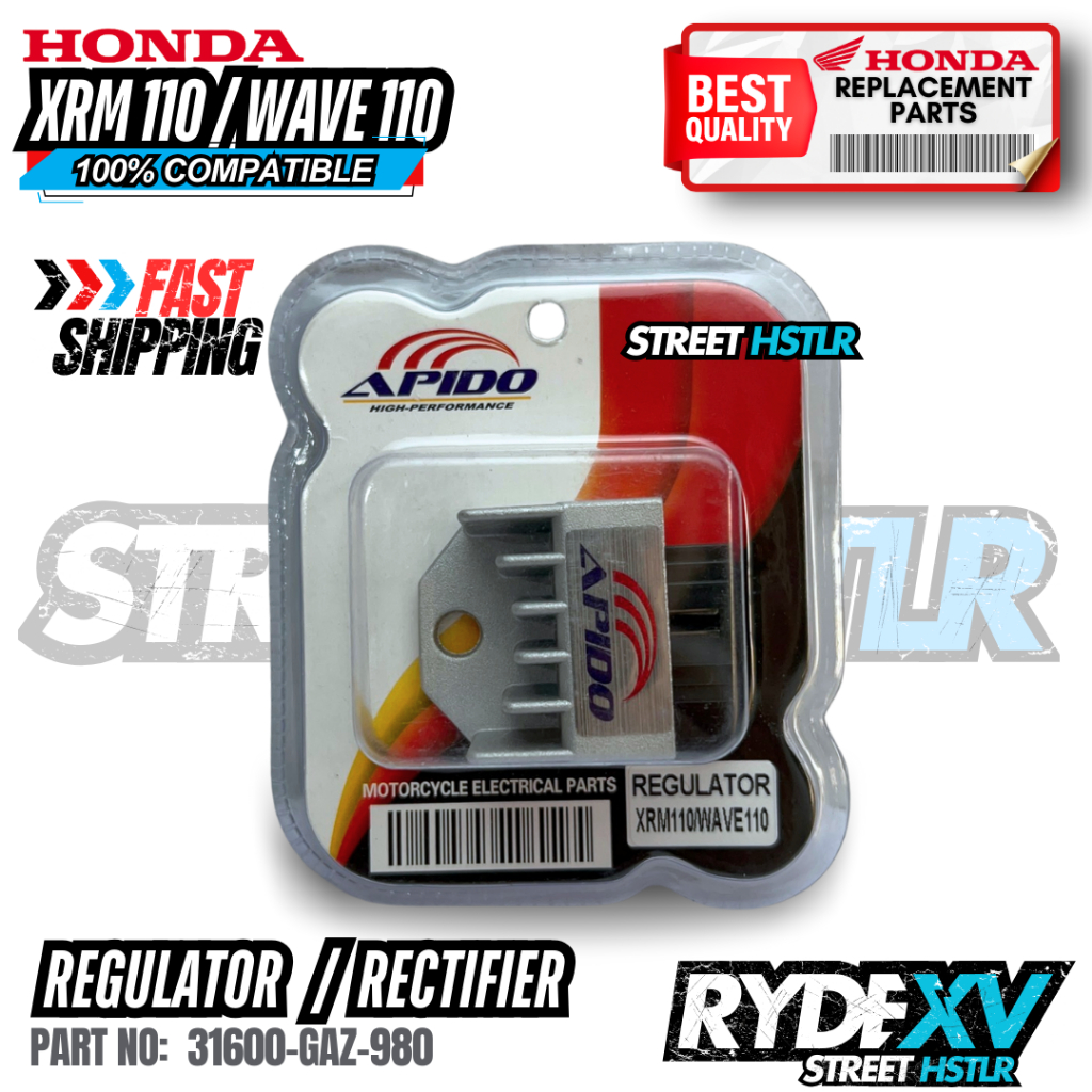 RECTIFIER / REGULATOR Honda XRM 110 / Wave 110 (31600-GZA-980) | Shopee ...