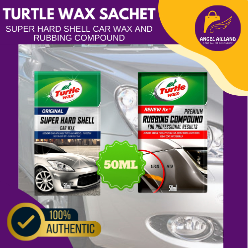 TURTLE WAX Sachet 50ml - Super Hard Shell Original & Rubbing Compound ...