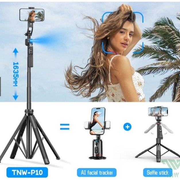 TNW P05 Face Tracking Selfie Stick Intelligent Tracking Tripod 360 ...