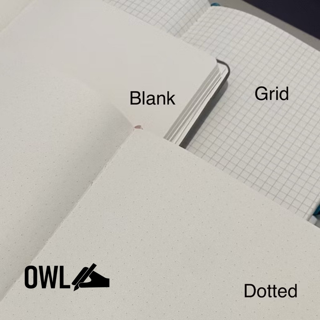 Hardbound Pu Leather Journal Lined Dotted Grid Blank Notebooks High ...