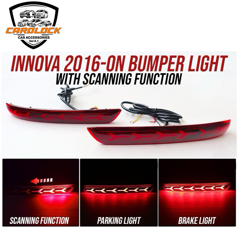 Toyota Innova 2016 - 2025 Rear Bumper Light Arrow Design | Shopee ...