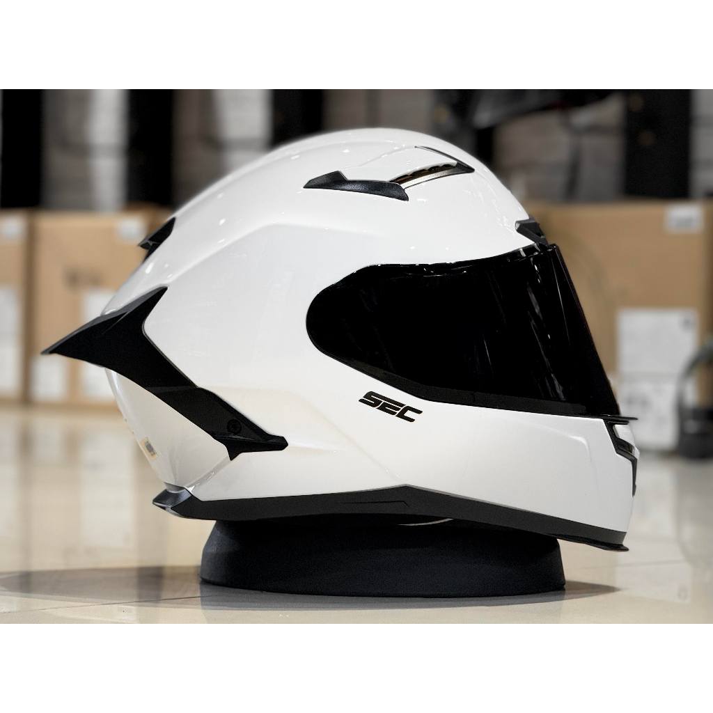 SEC Envivo Full Face Dual Visor Helmet for Motorcycle (Free Clear Visor ...
