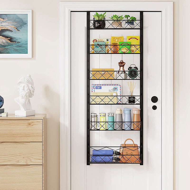 Adjustable rack behind the door kitchen seasoning storage rack home ...