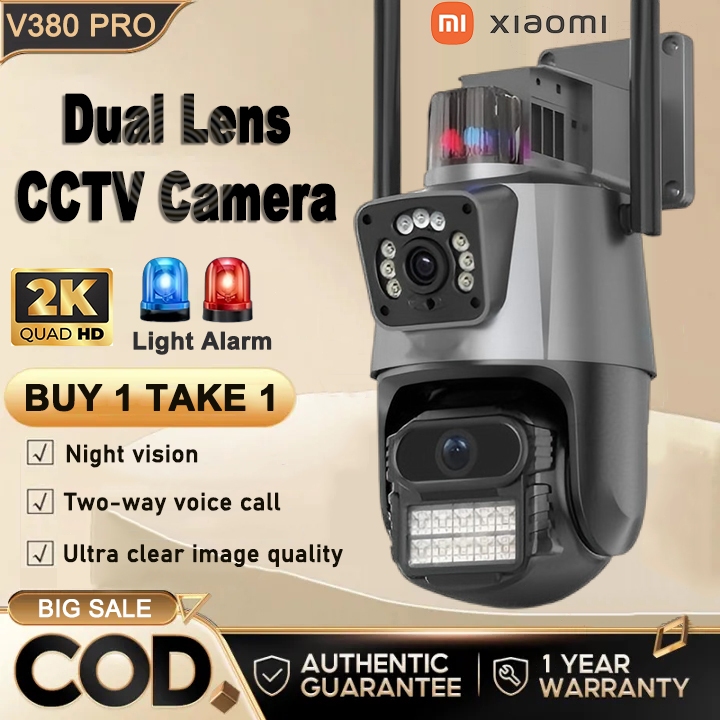 BUY 1 TAKE 1 Xiaomi Outdoor V380 Pro CCTV Camera 16MP Dual Lens ...