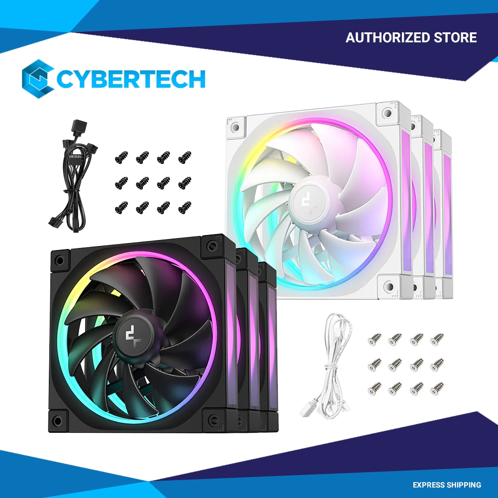 DEEPCOOL FL12 3IN1 120mm High Performance Low Noise Fans (R-FL12-BKAPN3 ...