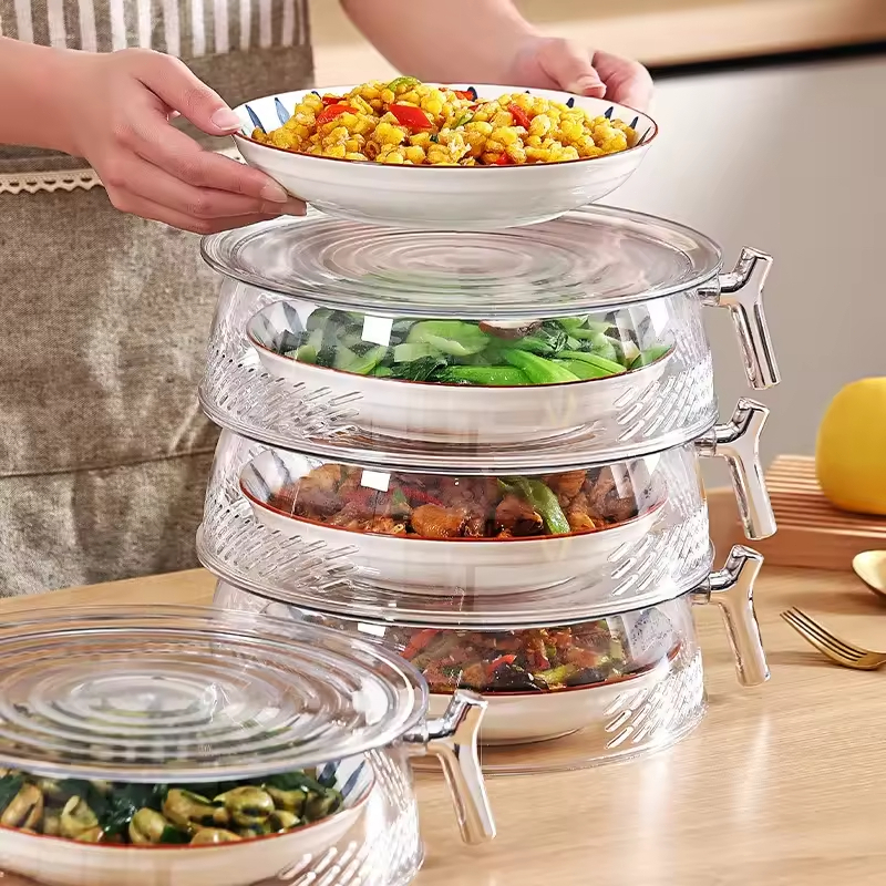 Acrylic 5 Layer Food Keeper Warm Keeper Food Cover Transparent ...
