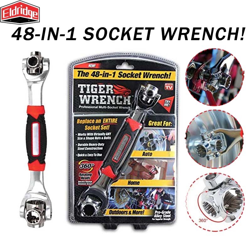48-in-1 Universal Socket Wrench w/ 360 Degree Rotating Head Spanner for ...
