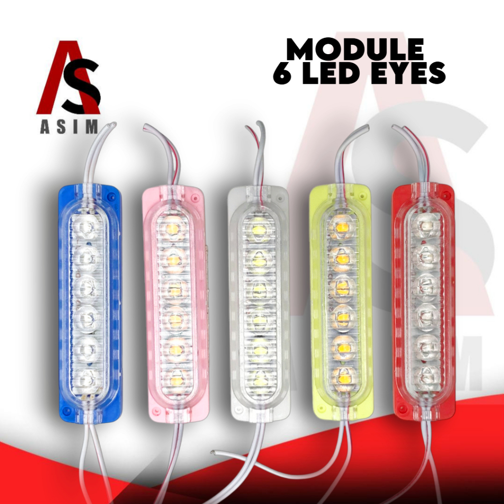 ASIM MOTORCYCLE MODULE 6 EYES LED LIGHT WATERPROOF 12V | Shopee Philippines