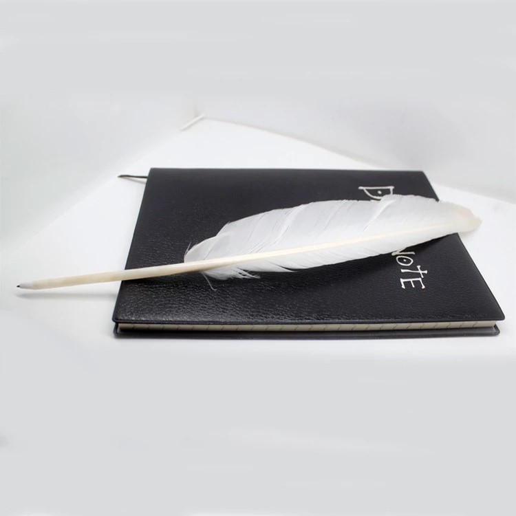 Death Note Cosplay Feather Pen Japanese Anime Theme Notepad Cartoon ...