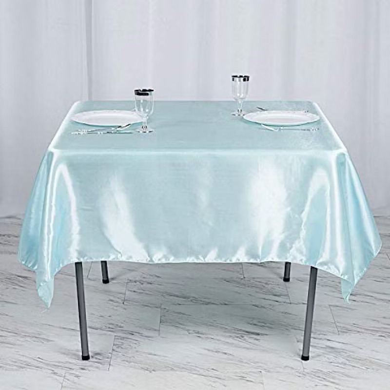 Table tops Satin Silk fabric Dining cover 4 seaters Party covers ...