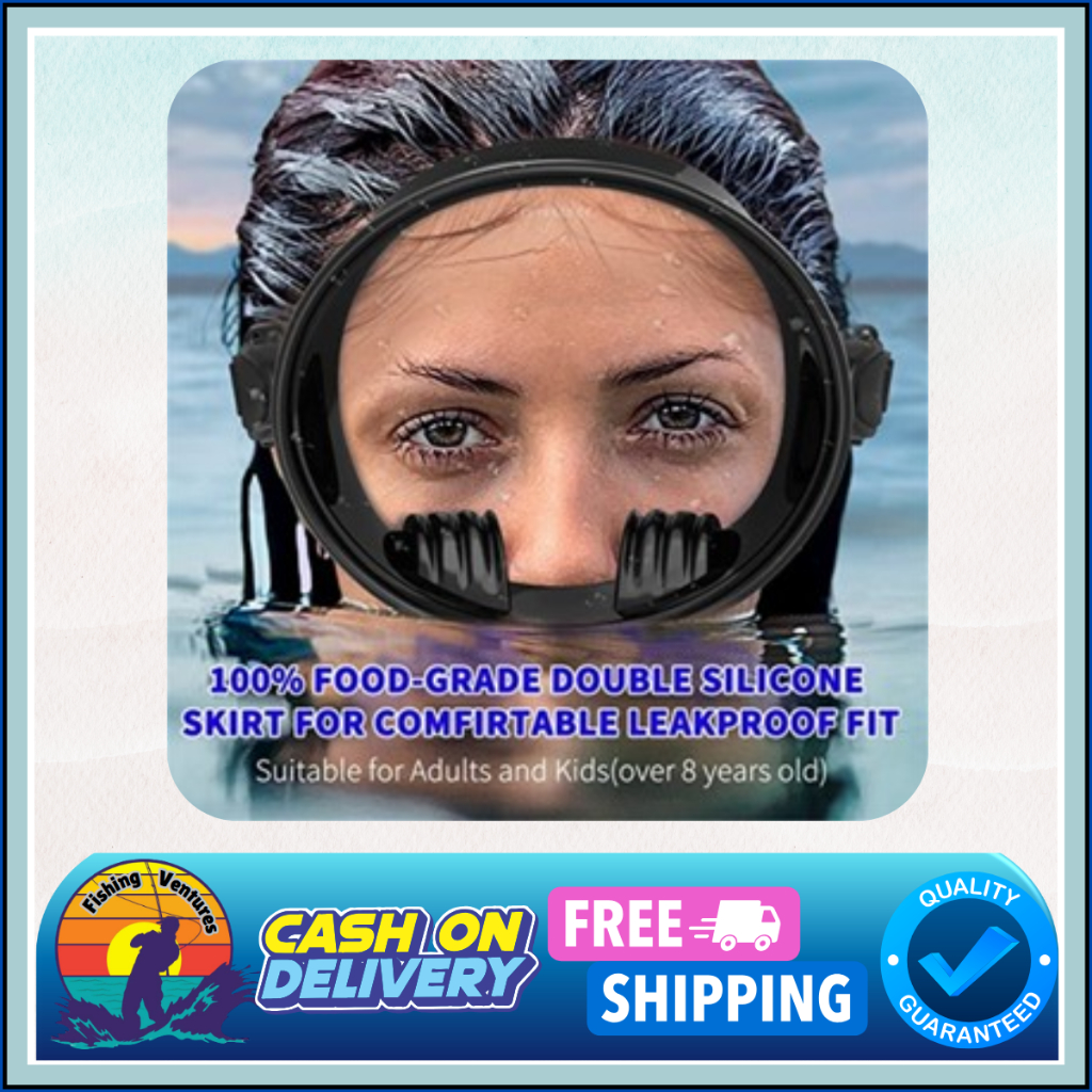 Snorkeling Mask 180 Degree Wide View Diving Mask Oval Oval Frameless ...