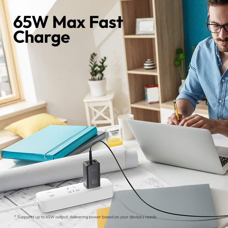 Romoss AC65MC 65W GaNFast Super Fast Charging 2.0 Power Adapter Price in  Pakistan 2026 | Priceoye