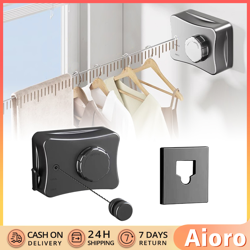 5.1m Retractable Clothesline Invisible Indoor Clothes Line for Hanging ...