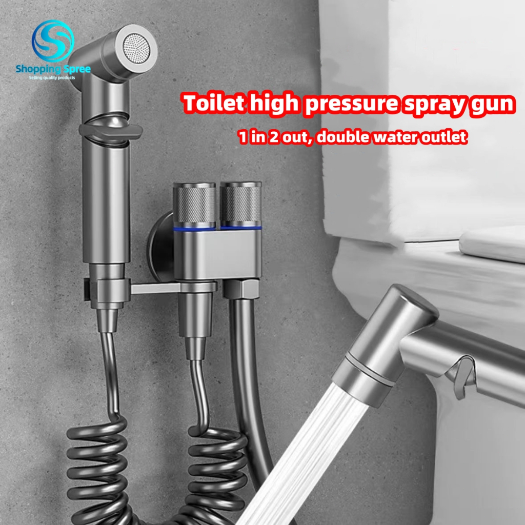 Toilet spray gun Water spray gun set, high-pressure flushing for easy ...