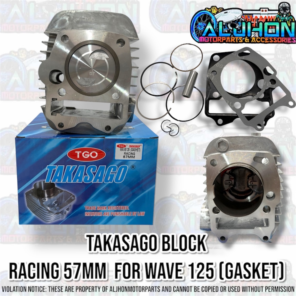 TAKASAGO WAVE125 57mm RACING CYLINDER BLOCK SET | Shopee Philippines