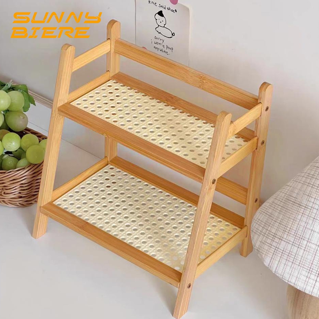 Sunny Biere Storage Rack Desktop Removable Bamboo Office Balcony ...