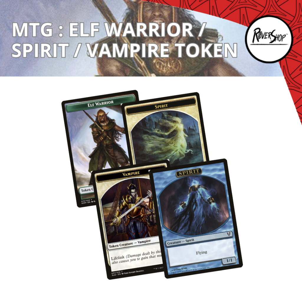 Magic The Gathering MTG Tokens : Elf Warrior / Spirit / Vampire Token ...