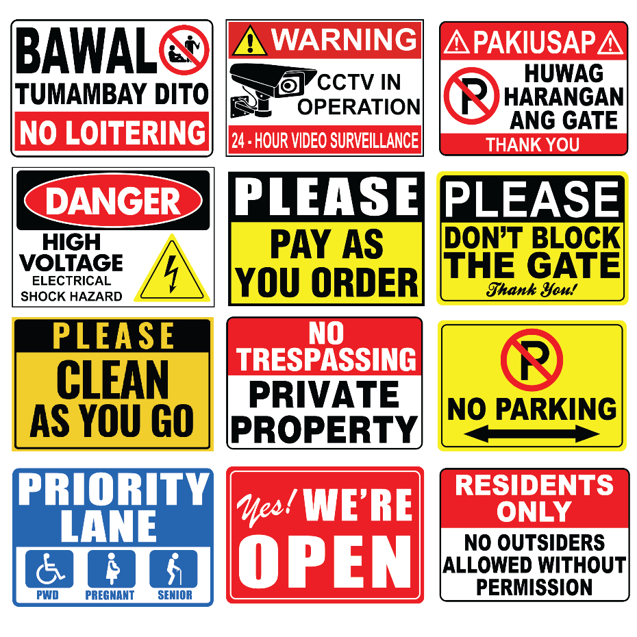 SIGNAGE - Custom Indoor & Outdoor - PVC Plastic & Laminated Material ...