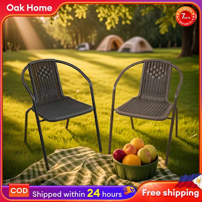 Stackable Rattan Chair Scratch-Resistance Portable Outdoor Camping ...