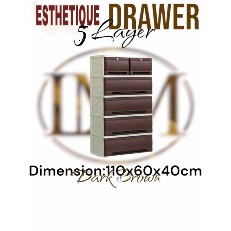 ESTETIK NATIVE RATTAN DRAWERS (5LAYERS) | Shopee Philippines