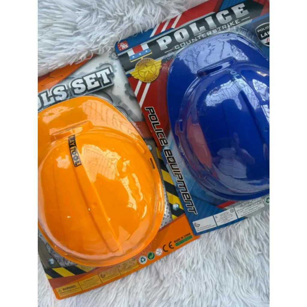 Hard hat for kids Pretend Play Toy Police Cap Construction Cap Engineer ...